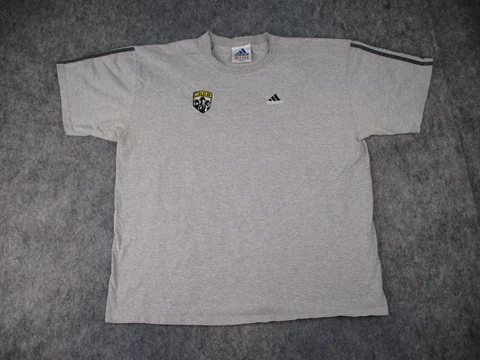 Vintage Columbus Crew Shirt Mens XL Gray Adidas MLS Soccer Short Sleeve Adult Cover