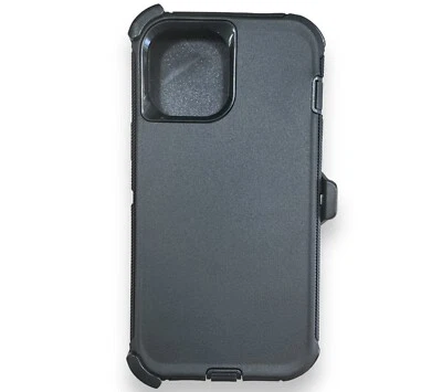 Case For iPhone 12 Pro Max 6.7Inch Screen Phone Black Hard Shell Pant Clip Cover - Image 1 of 4