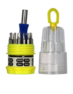 14pc Multiuse Mini Screwdriver Precision Torx Bit Tool Kit Set for Cell PDA MP3  - Image 1 of 4