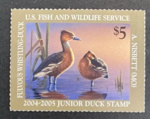 US #JDS12 2004-2005 $5 FULVOUS WHISTLING DUCK JUNIOR DUCK STAMP MNH - Picture 1 of 2