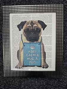 Hug A Pug by Fab Funky Dog, Print 13x19 - Picture 1 of 3