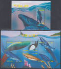 NEVIS Sc # 1294a-f,97 CPL MNH SHEETLET of 6 + S/S - WHALES