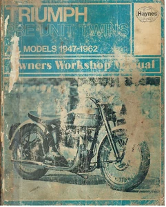 TRIUMPH 5T SP.TWIN 6T T.BIRD TIGER 100 T110 T120 TR5 TR6 1947-62 WORKSHOP MANUAL - Picture 1 of 1