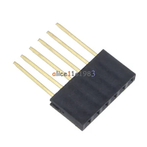 100PCS 6 Pin 2.54 mm Stackable Long Legs Femal Header For Arduino Shield - Picture 1 of 6