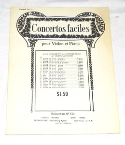 Conciertos fáciles - conciertos fáciles - partituras para violín y piano - 1923 - Imagen 1 de 1