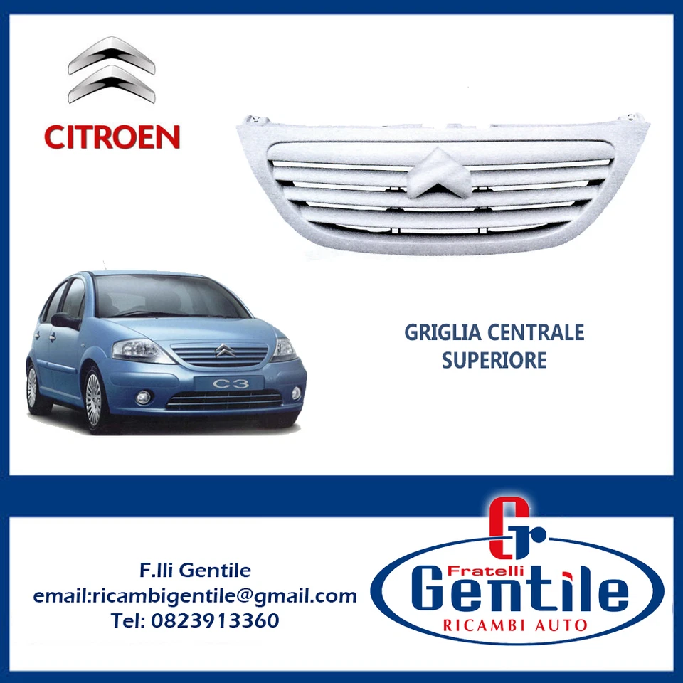 Citroen C3 2002 - 2005 Zentrale Kühlergrill Stoßstangenmaske Mit Grundierung - Bild 1 von 1