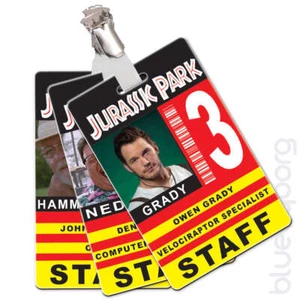 Jurassic Park Cosplay ID Card (Choose Your Character) - Picture 1 of 9