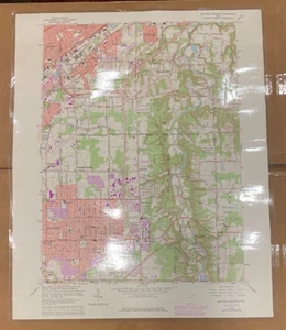 Mayfield Heights Ohio Vintage USGS Topographic Map 1979 Laminated Cleveland - Picture 1 of 7
