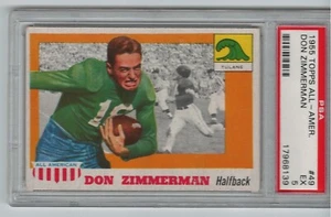 1955 Topps All American - #44 - Don Zimmerman - Tulane - PSA 5 - 8139 - Imagen 1 de 2