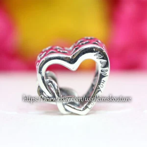 Authentic Sterling Silver Love You Mum Infinity Heart 798825C00 Bead Charm - Picture 1 of 5