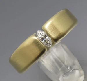 DISEÑO NEUMÁTICO - ANILLO TENSOR DIAMANTE MARQUESA - ORFEBRERÍA PROPIA - ORO AMARILLO 585 - Imagen 1 de 10
