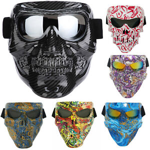 Skull Tactical Mask Paintball Airsoft CS Full Face Protective Army Fans Helmet
