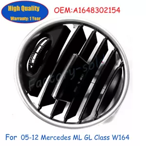 Black Front Middle Air AC Vent Grille Panel For 05-12 Mercedes ML GL Class W164 - Bild 1 von 8