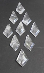 Rock Crystal Chandelier Drops, Diamond Shape ,New ,Brazil - Picture 1 of 6