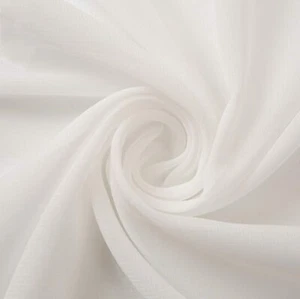 Sheer Off-White Chiffon Fabric | Solid Color | Wedding Party Backdrop & Draping - Picture 1 of 8