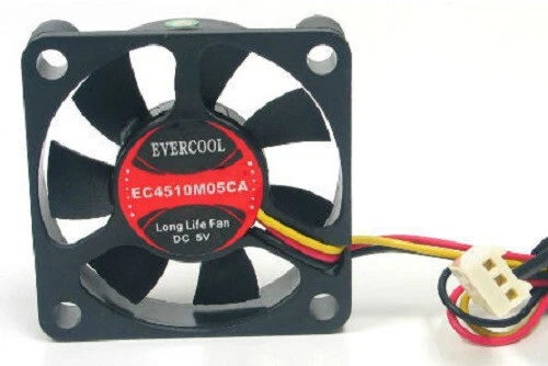 Evercool 45mm x 10mm 5V EC4510M05CA Computer Case Ball Bearing Fan 3-Pin - Image 1 of 1