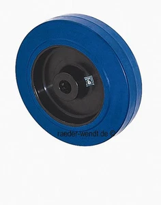Elastikrad ø 125mm - Blue Wheel - 200Kg Tragkraft - NEU - Rad - Räder - Picture 1 of 1