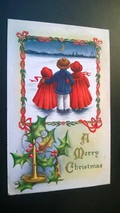 Antique Embossed Postcard 1915 "A MERRY CHRISTMAS " - Picture 1 of 4