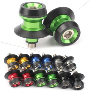 10MM Swing Arm Spools Stand Screw Slider for Honda Suzuki Kawasaki Choppers - Picture 1 of 12