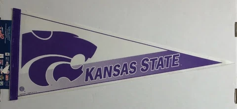 Vintage Kansas State Wildcats Felt Pennant Wincraft, NCAA, Full Size 12"x29" KSU Cover