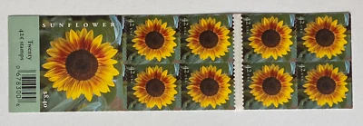 Scott #4347a Partial Booklet 19 Stamps 42¢ - 2008 "Sun Flower" - Free Shipping - Image 1 of 2