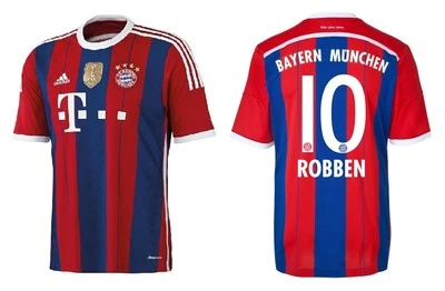 Trikot Adidas FC Bayern 2014-2015 Home WC - Robben 10 I Arjen Legende FCB - Bild 1 von 3
