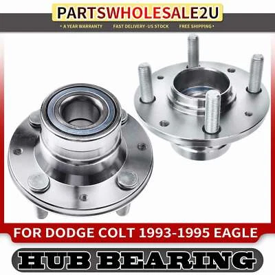 Conjunto de cojinete de cubo de rueda trasera de 2 piezas para Dodge Eagle Summit Mitsubishi Plymouth Foto 1 de 4