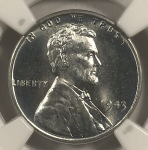 1943 Lincoln Steel Cent. NGC MS 66. Blazer.