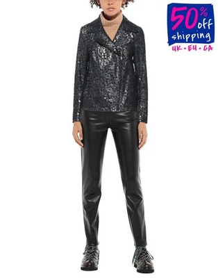 RRP €1250 SALVATORE SANTORO Suede Leather Jacket IT42 US6 UK10 M HANDMADE Spots - Image 1 of 4