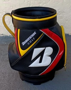 Bridgestone Staff Den Caddy Bag Black Gold Red Golf Balls Bucket - Picture 1 of 8