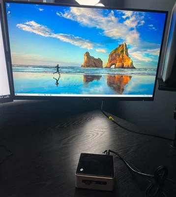 Intel NUC NUC6i3SYH Core i3-6100U 2.3GHz 8GB RAM, 128GB SSD & PSU , Win10 - Image 1 of 4