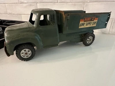 Camión militar Buddy L GMC 550 Army Supply Corps años 50 - acero prensado raro años 50 Foto 1 de 4