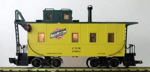G SCALE ARISTO CRAFT CNW #10810 CABOOSE w LIGHTING & NEW WHEELS   no box - Picture 1 of 4