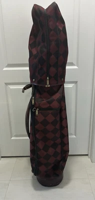 BOLSA DE GOLF MACGREGOR UNISEX GENIAL ESTILO A CUADROS GRANATE Y NEGRA DE COLECCIÓN ¡INCREÍBLE! Foto 1 de 4