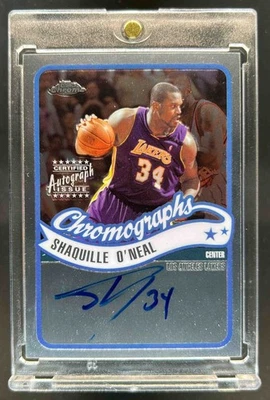 2003-04 Topps Chrome Shaquille O'Neal Auto Chromographs #CA-SO Lakers - Image 1 of 2