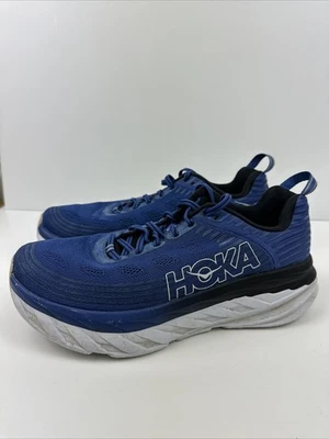 Hoka One One Bondi 6 Sneakers Shoes Men’s Running Athletic Gym Blue White 9.5 - Image 1 of 4