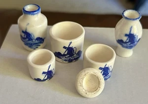 Jarrones y botes miniatura vintage escala 1:12 para casa de muñecas - Imagen 1 de 4
