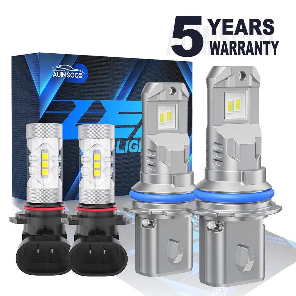 For Plymouth Breeze 1996 1997 1998 1999 2000 LED Headlight Fog Light Bulbs 6500K - Image 1 of 4