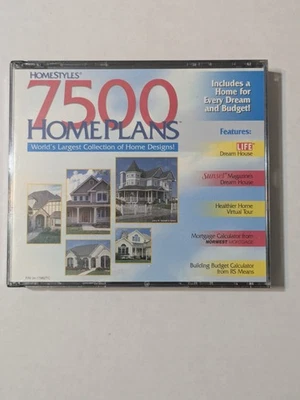 Homestyle 7500 Home Plans 1999 & Broderbund Architect Deluxe Win 95 1997 ed. - Image 1 of 2