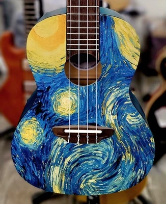 Luna Starry Night Concert Ukulele NEW Uke STR-C w/ gig bag - Image 1 of 4