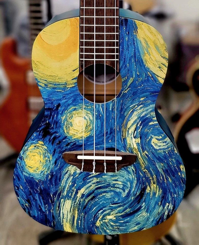 Luna Starry Night Concert Ukulele NEW Uke STR-C w/ gig bag - Image 1 of 4