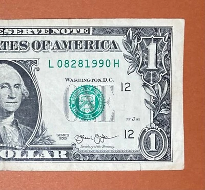 August 28, 1990 (L 08281990 H) Birthday Note $1 One Dollar Bill ` - Image 1 of 3