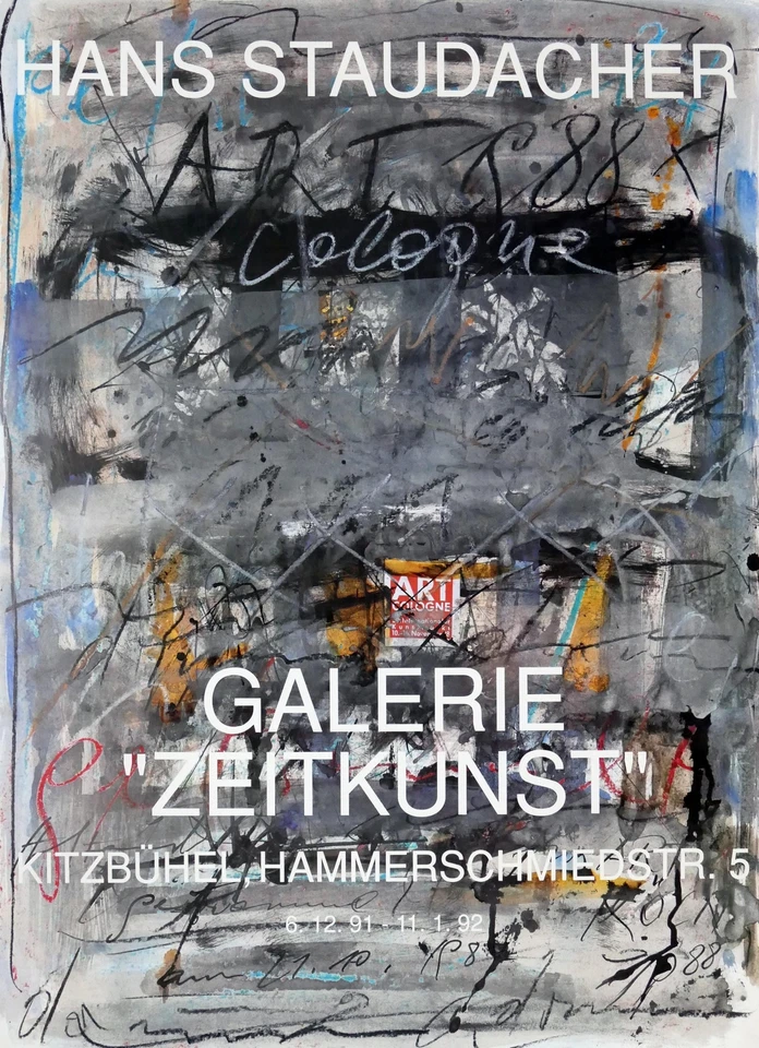 Hans STAUDACHER, Galerie Zeitkunst 1992 aus 1992 - Plakat - Bild 1 von 1