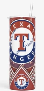 NEW CUSTOM MADE 20oz MLB TEXAS RANGERS Tumbler - Picture 1 of 2