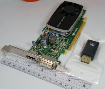 Nvidia Quadro 600 1GB DVI DisplayPort to HDMI Dual Windows 10 Video Card Dell HP - Image 1 of 4