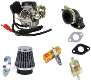 139QMB Carburetor for GY6 50cc 49CC 4 Stroke Scooter Taotao 18mm Intake Manifold - Picture 1 of 6