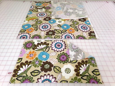 Tela de acolchado en blanco #6477.  2 piezas. Aprox. (21x42) y (9,5x15,5). F25-222 Foto 1 de 4