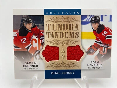 2014-15 artifacts tundra tandems dual jersey Damien Brunner/Adam Henrique - Image 1 of 4