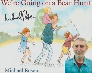Michael Rosen HAND SIGNED 8x10 Photo Autograph We're Going On A Bear Hunt (D) - Picture 1 of 2