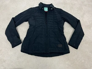 Fox Jacket Boys Medium Black Full Zip Pockets Youth Insulated Racing Spell Out - Picture 1 of 10